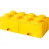 LEGO Sahtliklots 8 — kollane (mudel 40061732) hoiustamissahtel klotsidele ja väikestele osadele