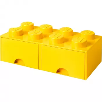 LEGO Sahtliklots 8 — kollane (mudel 40061732) hoiustamissahtel klotsidele ja väikestele osadele