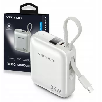 Akupank Vention FHEN0 liitiumpolümeer 10000 mAh 35W USB-C 1-port valge