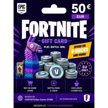 Fortnite kinkekaart 50 EUR - Epic Games digitaalne kood
