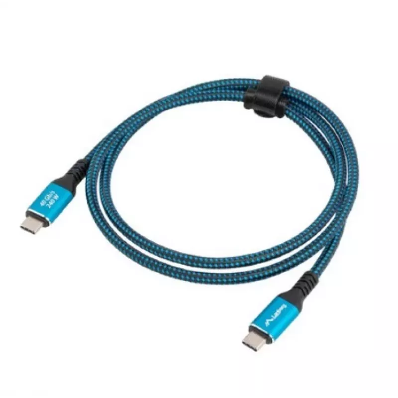 USB-C kuni USB-C kaabel LANBERG CA-CMCM-45CU-0020-BK, 240W PD, 8K@60Hz, 2,0 m