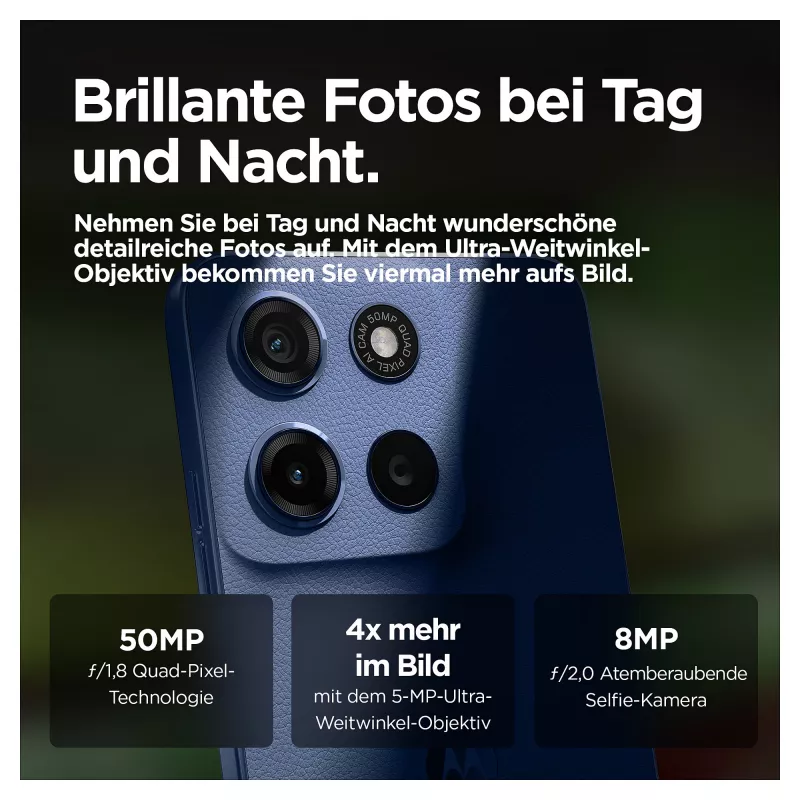 Motorola moto g15 17.1 cm (6.72 tolli) Dual SIM Android 15 4G USB USB-C 8 GB 256 GB 5200 mAh mereväesinine