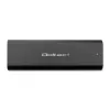 SSD-korpus QOLTEC 50312 Must ühele M.2 SATA kettale, USB USB-C (USB 2.0 / 3.2 Gen 1)