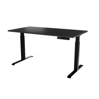 Laud cama meble MOON LONG elektrilise kõrgusreguleerimisega 150x80 cm, ristkülikukujuline puitlaastplaadist plaat, kõrgus 72–120 cm, must/antratsiit