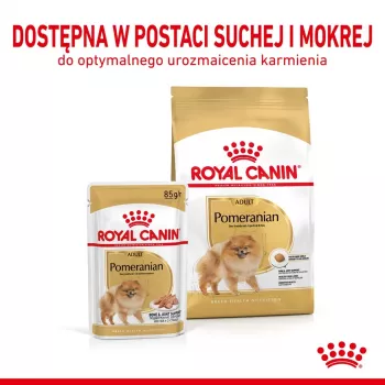 Kuiv koeratoit Royal Canin Pomeranian Adult 3 kg — väikesetõuliste valem täiskasvanud pomeranlastele