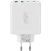 Goobay 64818 laadija mobiilseadmetele, kõrvaklappidele, sülearvutile, nutitelefonile, valge, vahelduvvool, kiirlaadimine, siseruumides (64818)