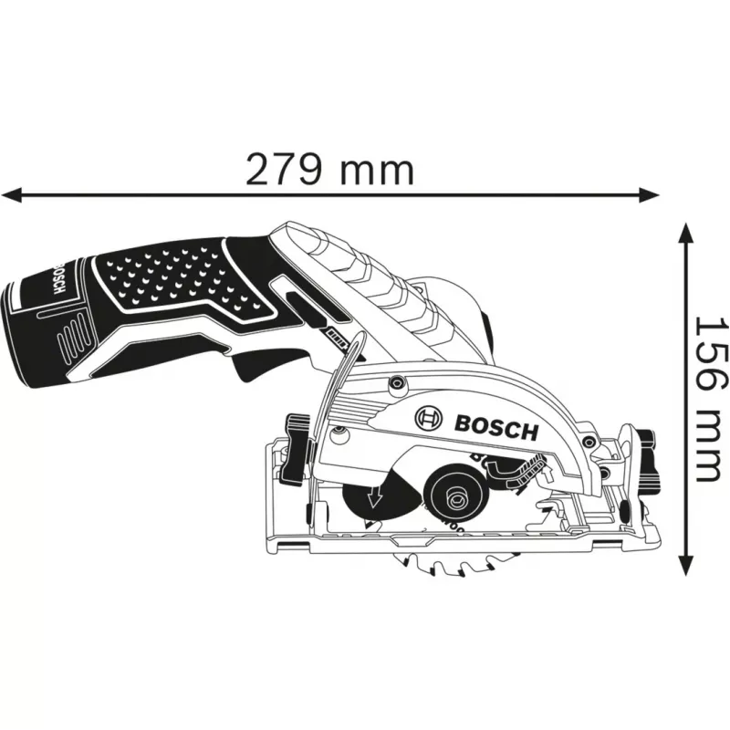 Juhtmeta käsiketassaag GKS 12V-26 Professional, 12V (sinine/must, 2x liitiumioonakut 3,0 Ah, L-BOXXis)