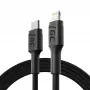 Lightning to USB‑C kaabel roheline Cell KABGC07, 1 m, must, Lightning (isane) to USB‑C (isane), 480 Mbps