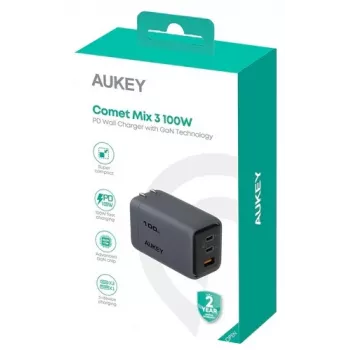 Comet Mix 3 seinalaadija PA-C5 3xUSB (2xUSB-C ja 1xUSB-A) 100W 5A QC5.0 PD3.0 AFC PPS FCP SCP