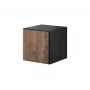Cama suletud hoiukapp ROCO RO5 37/37/39 antratsiit/wotani tamm