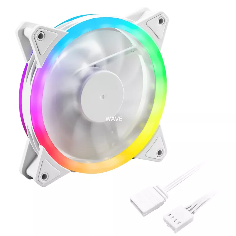 SHARKOON Shark Blades 120mm ARGB PWM korpusventilaator - valge