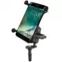 RAM Mounts X-Grip suure telefonihoidik mootorratta kahvli varre alusega