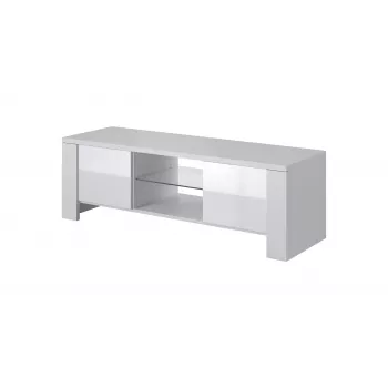 Cama TV-alus WEST 42/130/42 valge/valge läikiv