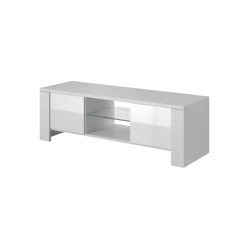 Cama TV-alus WEST 42/130/42 valge/valge läikiv