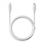 USB USB-C kuni Lightning laadimiskaabel Baseus Silky Series 20W 2m Kuuvalge
