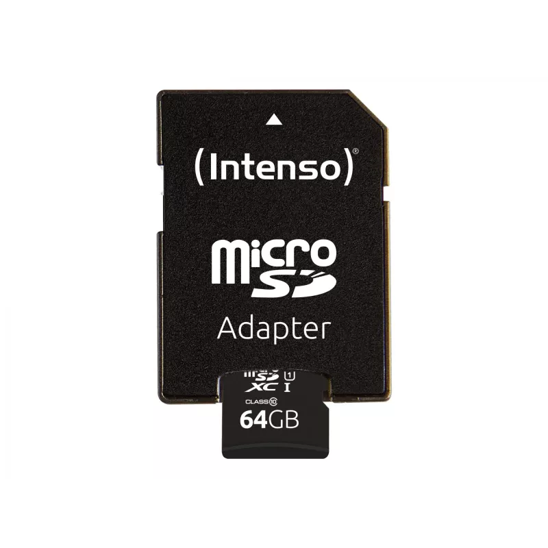 Intenso Performance - mälukaart (microSDXC koos SD-adapteriga) - 64GB - UHS-I U1 / Class10 - microSDXC UHS-I (3424490)