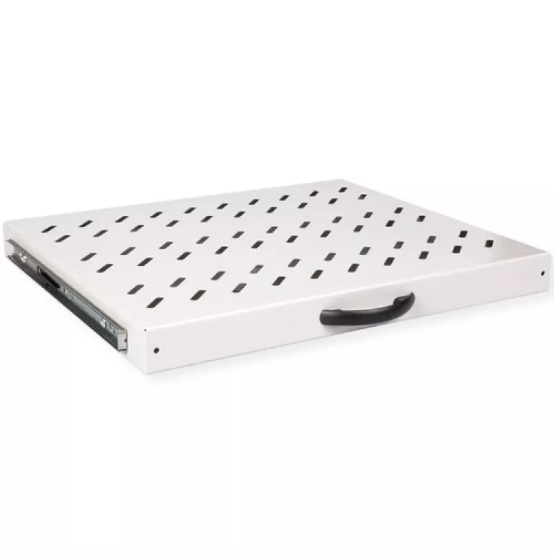 Rack shelf ROLINE 26.21.0275 — 1U pull-out 25 kg, 35 cm depth, gray