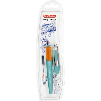 Täitesulepea Herlitz my.pen padruniga täitesüsteem oranž türkiis