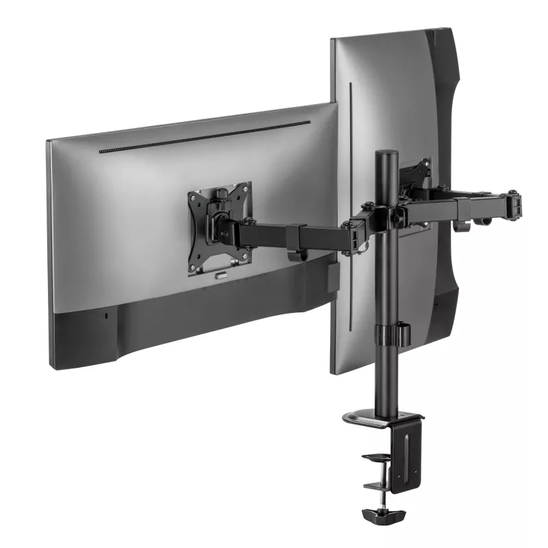 Seinale kinnitatav monitorihoidik SBOX LCD-352/2-2 13–32-tollistele ekraanidele, kaheharuline, 2×8 kg kandevõime, VESA 100×100