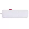 Pistikupesadega pikendusjuhe MACLEAN MCE387 W — 2 pistikupesa, 3×USB A, 110–240V, 2500W, 1,5 m kaabel, valge