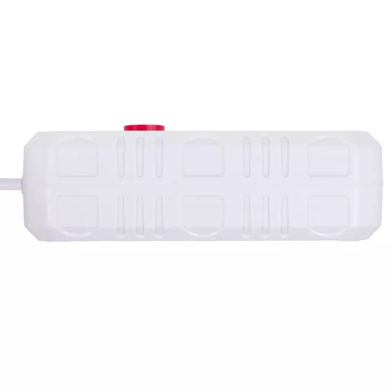Pistikupesadega pikendusjuhe MACLEAN MCE387 W — 2 pistikupesa, 3×USB A, 110–240V, 2500W, 1,5 m kaabel, valge