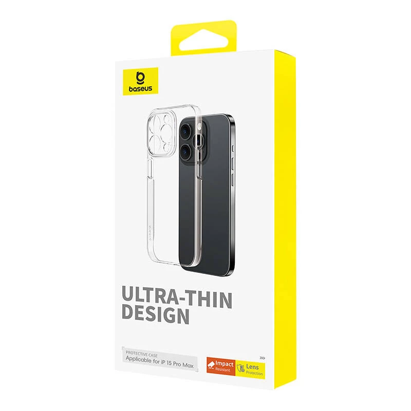Telefonikate iPhone 15 ProMax jaoks Baseus OS-Lucent seeria (läbipaistev)