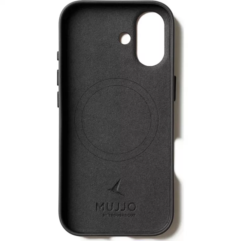 Mujjo Full Leather Case MagSafe ümbris mudelile iPhone 17 Must
