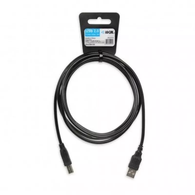 USB-kaabel IBOX IKU2D 1,8 m — USB A USB B-le, USB 2.0, must
