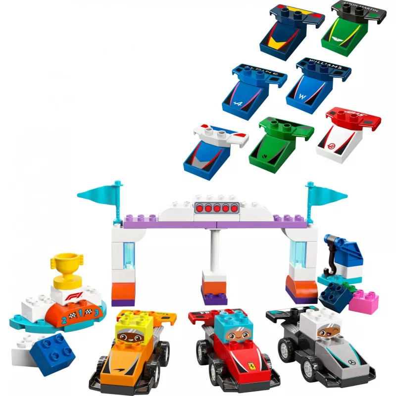 LEGO DUPLO 10445 F1 meeskonna võidusõiduautod ja juhid
