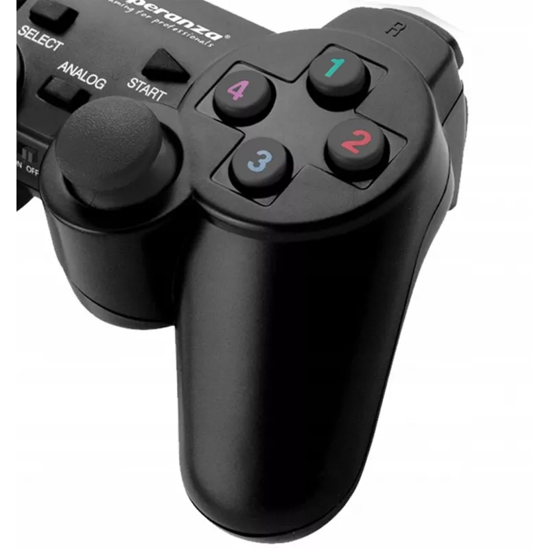 Esperanza EGG108K mängukontroller must USB 2.0 mängupult analoog / digitaalne PC, PlayStation 3