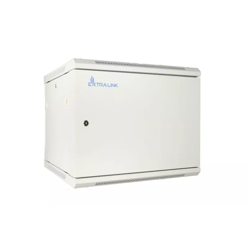 Extralink Rackmount cabinet 12U 600x450 ASP Gray wall mounted, metal door