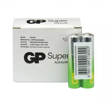 Alkaline AAA patareid GP Battery SUPER 1.5V — 10 tk pakend