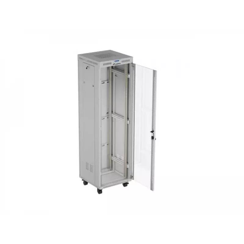 19-tolline 42U LANBERG püstine rack-kapp 600×600 mm hall klaasukse ja LCD-ga (lamepakend)