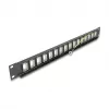 DeLOCK 19-tolline Keystone Patch Panel 16 porti 1U must