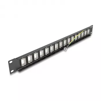 DeLOCK 19-tolline Keystone Patch Panel 16 porti 1U must