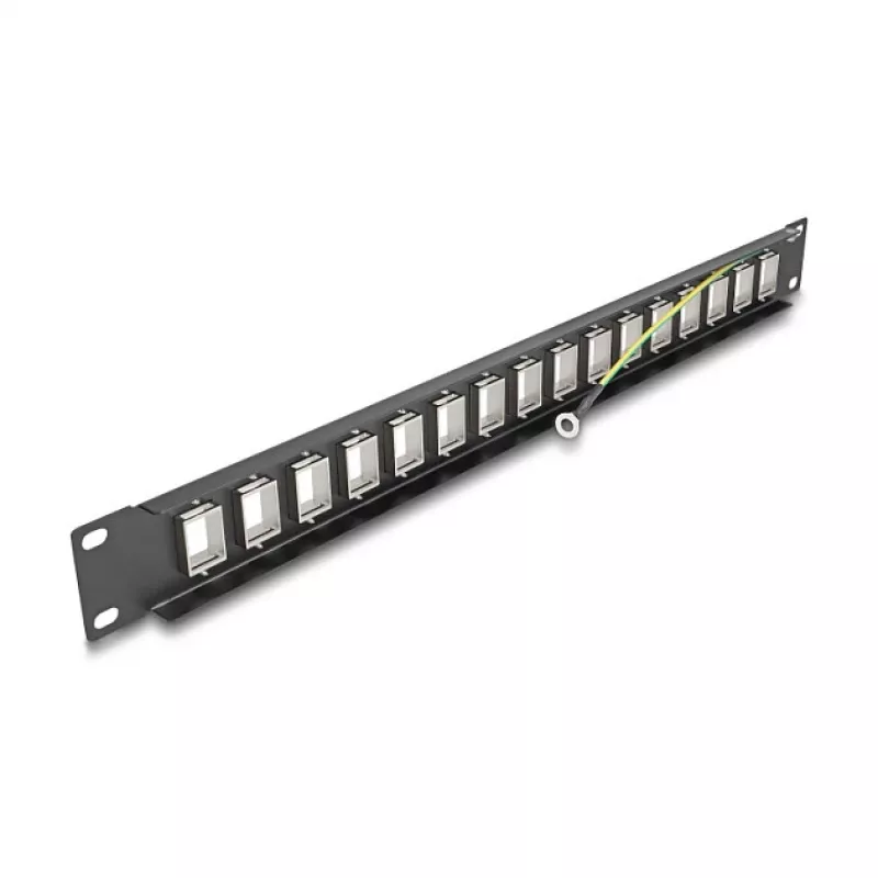 DeLOCK 19-tolline Keystone Patch Panel 16 porti 1U must