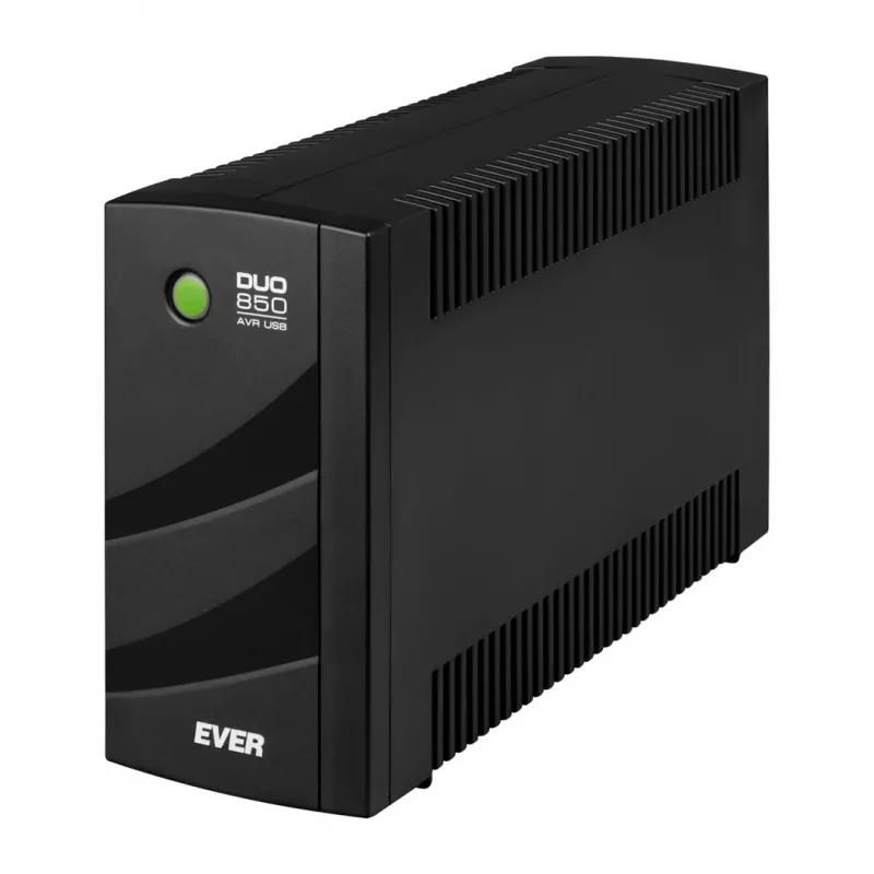 UPS EVER Ever Duo 850 PL T/DAVRTO-000K85/01 850VA Line-interactive, 550W, AVR, 3 vahelduvvoolu pistikupesa, 12V 2×5Ah, Torn