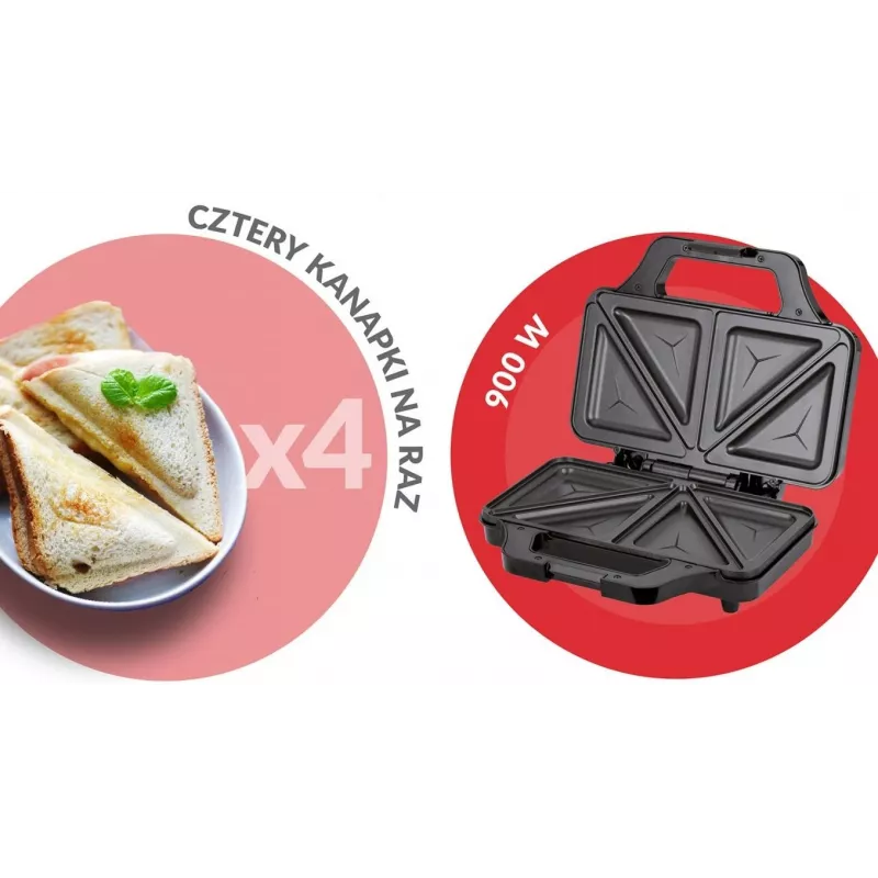 Võileivagrill MPM MOP-45M, mittenakkuvad plaadid, mahutavus 2 viilu
