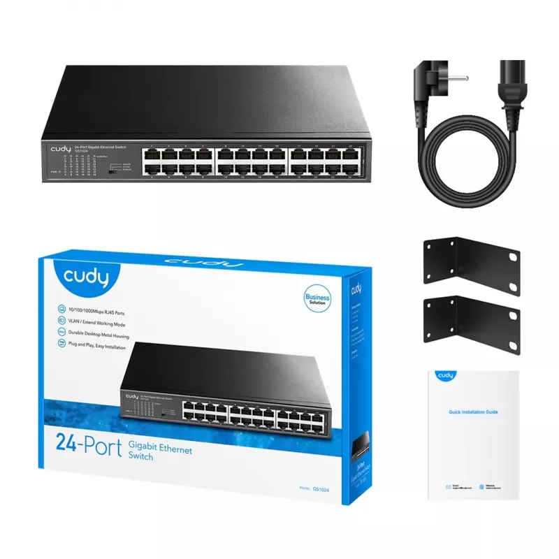 Cudy GS1024 võrgulüliti Gigabit Ethernet (10/100/1000) Must