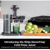 NINJA aeglasepressmahlapress | Neverclog JC151EU | Tüüp aeglasepressmahlapress | Hall | 150 W | Kiiruste arv 1