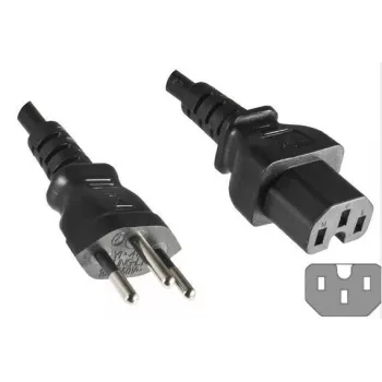 Microconnect PE160518 toitekaabel must 1,8 m C15 pistikupesa