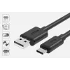 USB-A kuni USB-C kaabel Unitek C14068BK, 2 m, USB 2.0, must, isane-isane