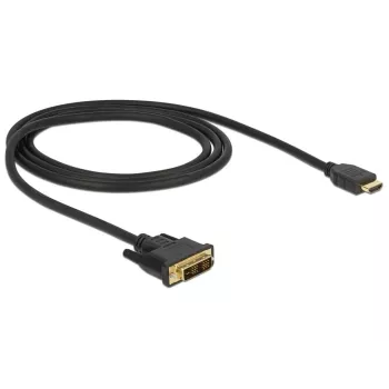 Videokaabli adapter DeLOCK 85582 1 m HDMI tüüp A DVI-D must