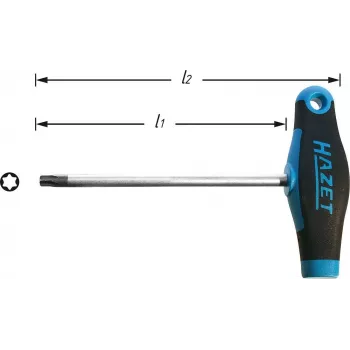 Hazet töökoja Torx-kruvikeeraja suurus T 25 tera pikkus: 110 mm (828-T25)