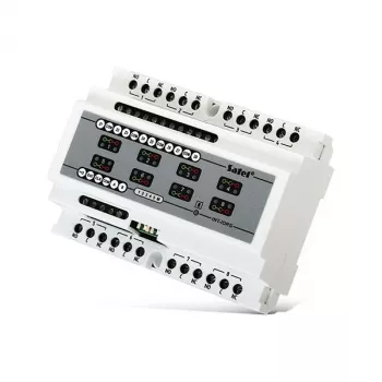 SATEL INT-IORS Valge juurdepääsukontrolli seade — 8-kanaliline, 230 V AC, 12 W, kompaktne