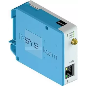 Mobiilside ruuter INSYS icom MIRO-L100 — Fast Ethernet 10/100 Mbps, väline antenn, alalisvool, seinakinnitus