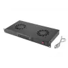 Ventilaatoripaneel LANBERG AK-1502-B, 1U raami, 2 ventilaatorit, 230 V, 38 W, 483×44,5×192 mm, must