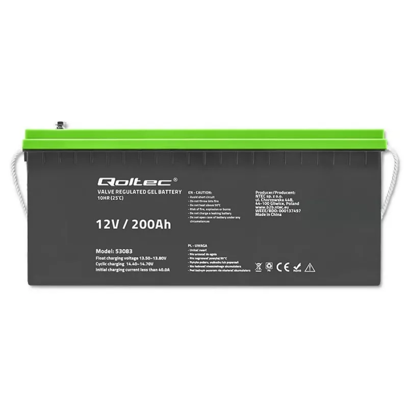 Qoltec geelaku | 12V | 200Ah | GEL | 59,5kg