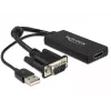 Kaabel DeLOCK 0,25m VGA+USB2.0-A/HDMI