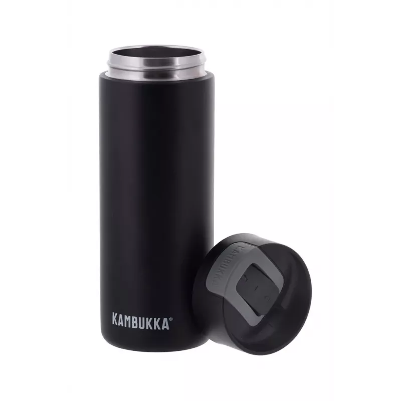 Termostops Kambukka Olympus 500 ml — 18/10 roostevaba teras, vaakumisoleeritud, must, libisemiskindel põhi